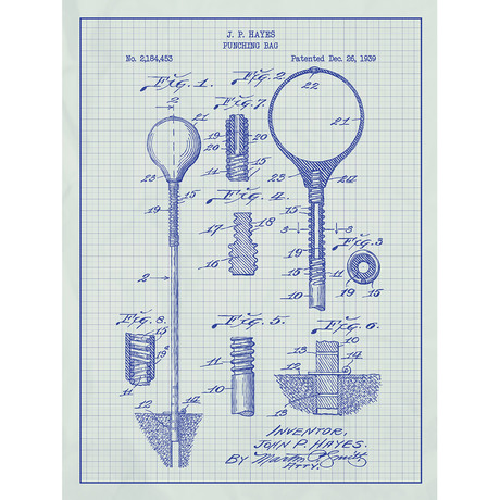 Speed Ball Punching Bag // White Grid (11"L x 17"W)