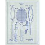 Racket // White Grid (11"L x 17"W)