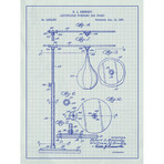 Punching Bag // White Grid (11"L x 17"W)