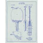 Ping Pong Racket // White Grid (11"L x 17"W)