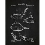 Metallic Golf Club Head // Chalkboard (11"L x 17"W)