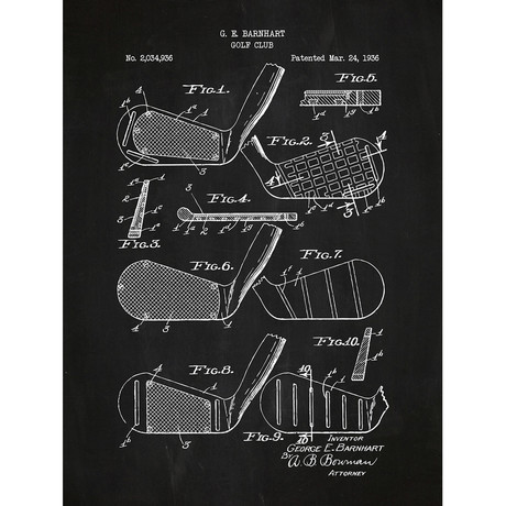 Golf Club // Chalkboard (11"L x 17"W)