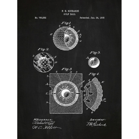 Golf Ball // Chalkboard (11"L x 17"W)