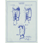 Boxing Glove // White Grid (11"L x 17"W)