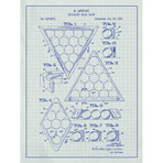 Billiard Ball Rack B // White Grid (11"L x 17"W)