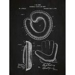 Baseball Glove and Mitt // Chalkboard (11"L x 17"W)