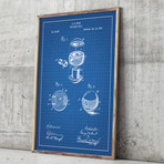 Billiard Ball // Blue Grid (11"L x 17"W)