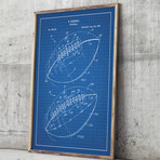 Football // Blue Grid (11"L x 17"W)