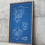 Football Shoulder Pads // Blue Grid (11"L x 17"W)