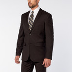 Slim-Fit 2-Piece Solid Suit // Black (US: 38S)