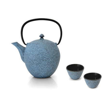 Studio Cast Iron Teapot Set // Blue