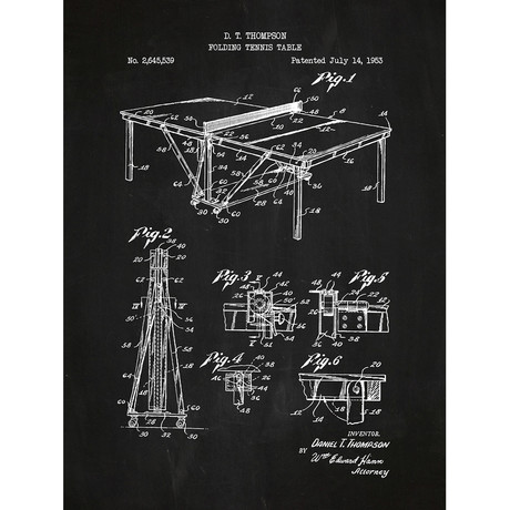 Ping Pong // Chalkboard (11"L x 17"W)
