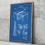 Ping Pong // Blue Grid (11"L x 17"W)