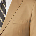 Classic Fit 2-Piece Solid Suit // Tan (US: 40L)