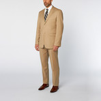 Classic Fit 2-Piece Solid Suit // Tan (US: 40R)