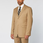 Classic Fit 2-Piece Solid Suit // Tan (US: 40R)