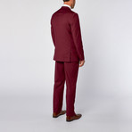 Slim-Fit 3-Piece Solid Suit // OxBlood (US: 38S)