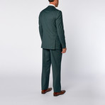 Slim-Fit 3-Piece Solid Suit // Teal Green (US: 40S)