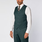 Slim-Fit 3-Piece Solid Suit // Teal Green (US: 36R)
