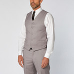 Slim-Fit 3-Piece Solid Suit // Light Gray (US: 40L)