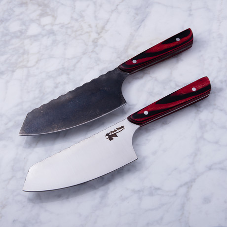 Zen Series 5” Prep Knife // Red + Black (Carbon Steel)