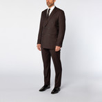 Bold Stripe Double Breasted 2-Piece Suit // Black (US: 40R)