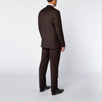 Bold Stripe Double Breasted 2-Piece Suit // Black (US: 40L)