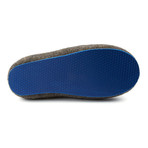 The Blue Blues Felt House Shoe // Grey + Blue (US: 7)