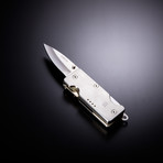 Mini Q // Titanium // Brushed (Clip Point Blade)