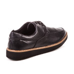 Thick Sole Leather Lace-Up Shoe // Black + Brown (Euro: 44)