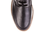 Thick Sole Leather Lace-Up Shoe // Black + Brown (Euro: 42)