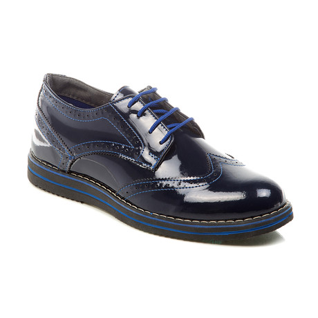 Leather Oxford // Navy + Blue (Euro: 40)
