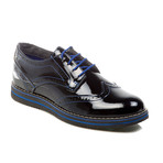 Leather Oxford // Black + Blue (Euro: 44)