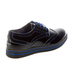 Leather Oxford // Black + Blue (Euro: 44)