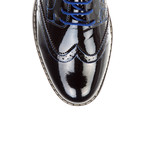 Leather Oxford // Black + Blue (Euro: 44)