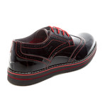 Leather Oxford // Black + Red (Euro: 44)