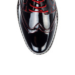 Leather Oxford // Black + Red (Euro: 44)