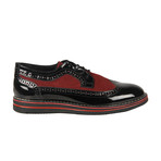 Leather Lace Loafer // Black + Red (Euro: 41)