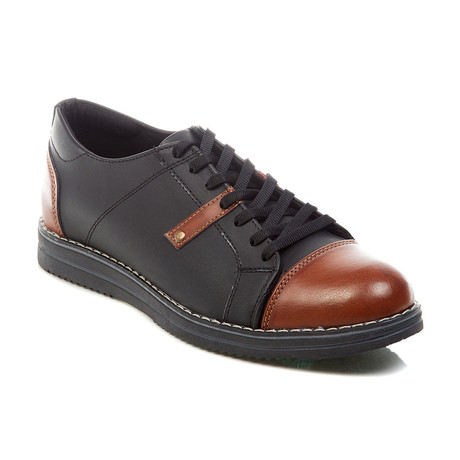 Leather Shoe // Black + Light Brown (Euro: 40)