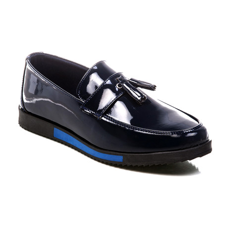 Leather Loafer // Navy + Blue (Euro: 40)