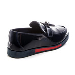 Patent Leather Loafer // Navy + Red (Euro: 43)