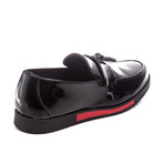 Patent Leather Loafer // Black + Red (Euro: 40)