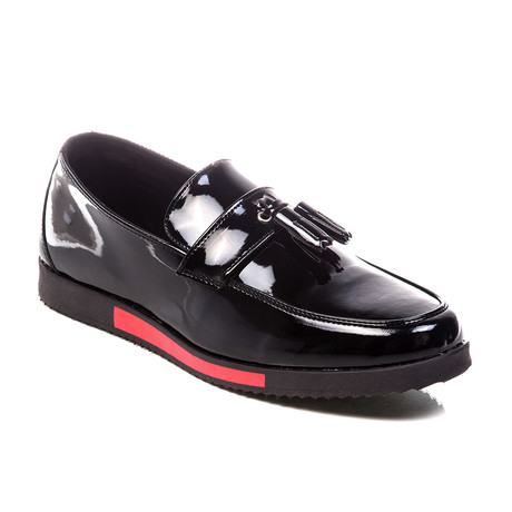 Patent Leather Loafer // Black + Red (Euro: 40)