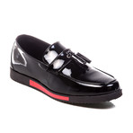 Patent Leather Loafer // Black + Red (Euro: 44)