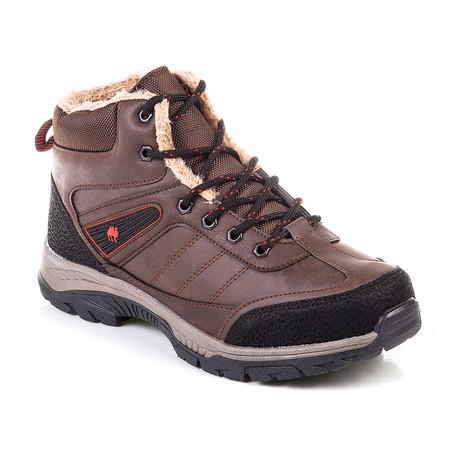 High-Top Waterproof Hiking Boot // Brown + Black (Euro: 40)