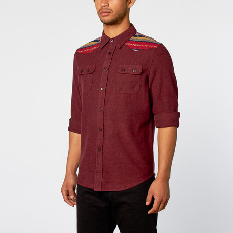 Meadow Flannel Shirt // Oxblood Red (S)