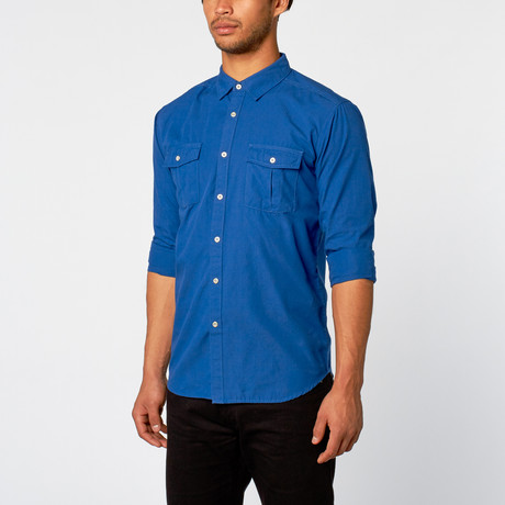 Blinder Woven Shirt // Cobalt Blue (S)