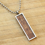 Stainless Steel + Hawaiin Koa Wood Pendant