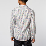 Floral Stripe Slim Fit Button-Up Shirt // Multi (XS)