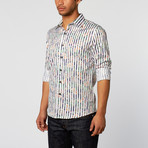 Floral Stripe Slim Fit Button-Up Shirt // Multi (2XL)